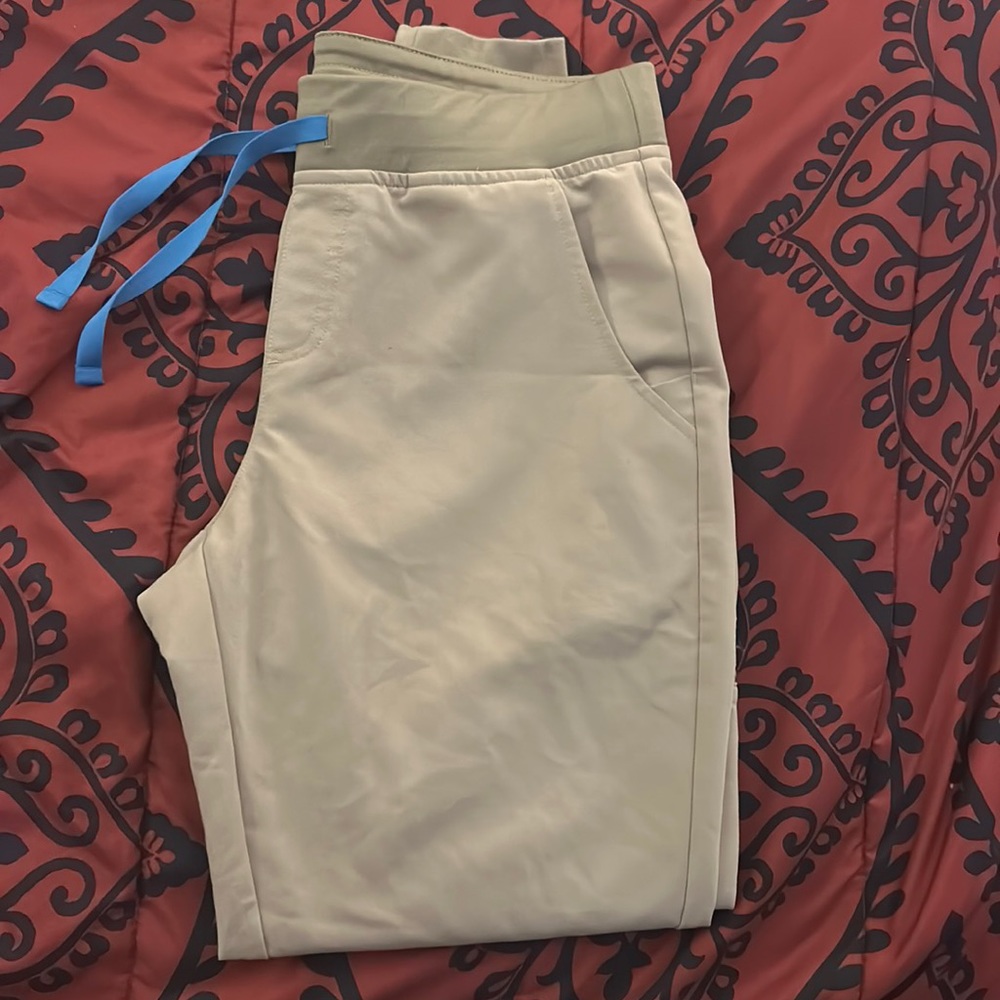 Figs Scrub Pants Tan Technical Collection Size Medium